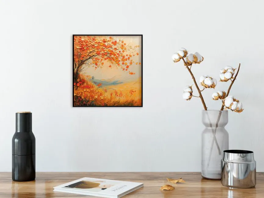 Hot Wandbild 30 x 30 cm Autumn Tree Bilder Mit Rahmen
