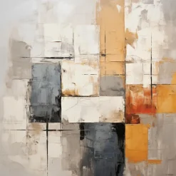 EUROART Wandbild 30 x 30 cm , Grey and White III