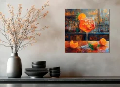 EUROART Wandbild 55 x 55 cm Colourful Cocktails XI