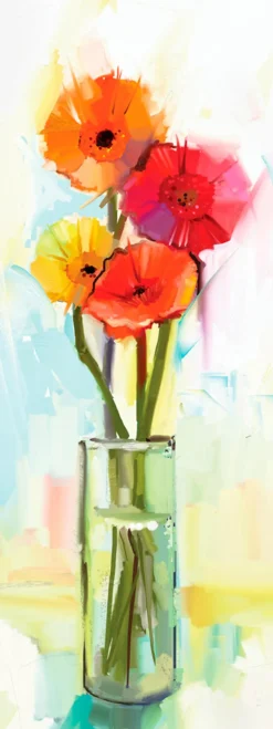 EUROART Bilder Nach Themen|Wandbild 30 x 80 cm Colourful flowers