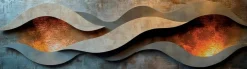 Outlet Wandbild 50 x 180 cm Copper Abstract III Bilder Ohne Rahmen