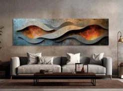 Outlet Wandbild 50 x 180 cm Copper Abstract III Bilder Ohne Rahmen