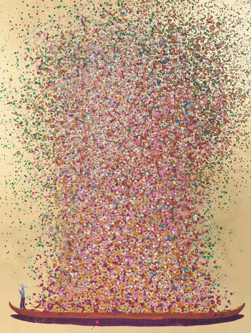 KARE DESIGN Wandbild 80 x 100 cm Flower Boat