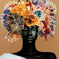 KARE DESIGN Bilder Mit Rahmen|Bilder Nach Themen|Wandbild 120 x 120 cm Flower Hair 55422