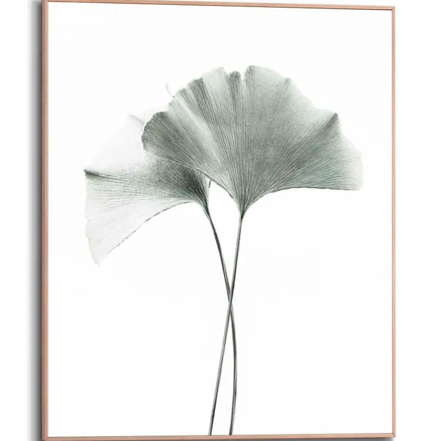 New Wandbild 40 x 50 cm Ginko Blatt Bilder Mit Rahmen|Bilder Nach Themen