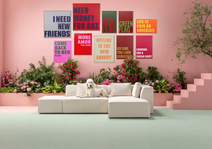 Outlet Wandbild 40 x 60 cm Green Flag 56792 Bilder Mit Rahmen|Bilder Nach Themen