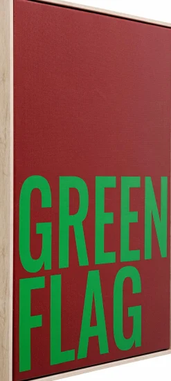 Outlet Wandbild 40 x 60 cm Green Flag 56792 Bilder Mit Rahmen|Bilder Nach Themen