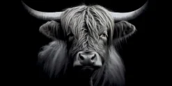 EUROART Wandbild 50 x 100 cm Highland Cattle II