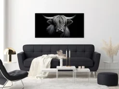 EUROART Wandbild 50 x 100 cm Highland Cattle II