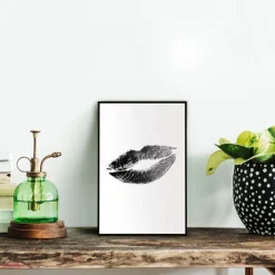 New Wandbild 30 x 20 cm Hot Lips Bilder Mit Rahmen