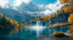 EUROART Bilder Ohne Rahmen|Wandbild 100 x 180 cm Impressive Waterfall I