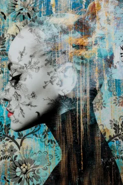 KARE DESIGN Wandbild 100 x 150 cm Lady Flower