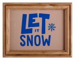 Dekorationsartikel|Bilder Mit Rahmen|Wandbild 19 x 19 cm Let it snow