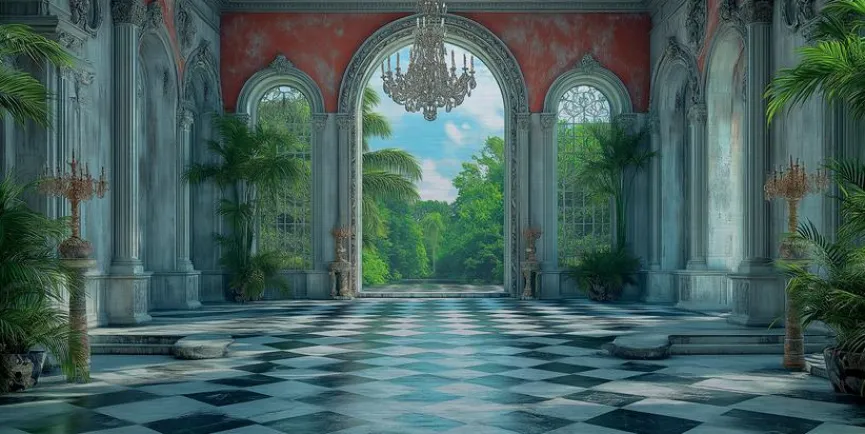 EUROART Wandbild 50 x 100 cm Lost Palace IV