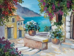EUROART Wandbild 30 x 40 cm Mediterranean View I