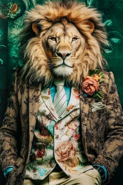 KARE DESIGN Wandbild 100 x 150 cm Mister Lion