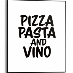 Hot Wandbild 40 x 50 cm Pizza, Pasta and Vino Bilder Mit Rahmen