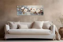 EUROART Wandbild 30 x 80 cm Roses On Grey III