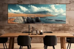 EUROART Wandbild 60 x 180 cm Rough Landscape