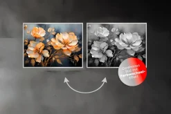 New Wandbild 60 x 80 cm Shimmering Flowers II Bilder Mit Rahmen