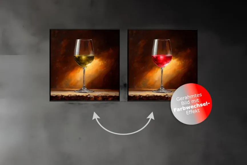 EUROART Wandbild 30 x 30 cm Shimmering Wine I