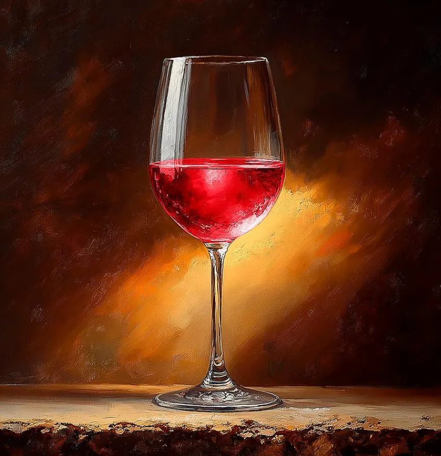 EUROART Wandbild 30 x 30 cm Shimmering Wine I