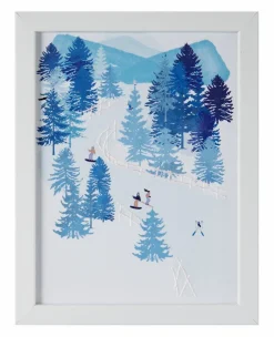 Dekorationsartikel|Bilder Mit Rahmen|Wandbild 17,1 x 17,1 cm Skifahrt
