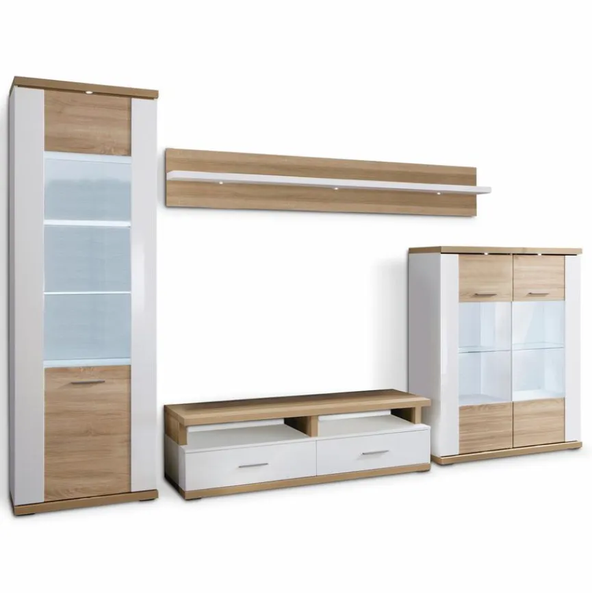 decodom Wohnwände & Tv-Lowboards|Wohnwand Manhattan 4tlg.